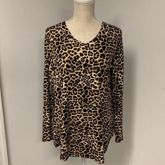 Women's Leopard Print Long Sleeve - Picture 1 of 4